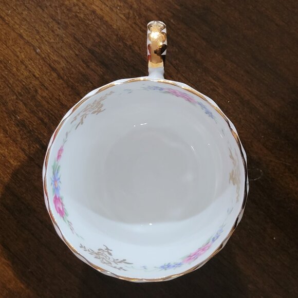 Ansley English Fine Bone China Floral Teacup and Saucer 2299 - Picture 4 of 5